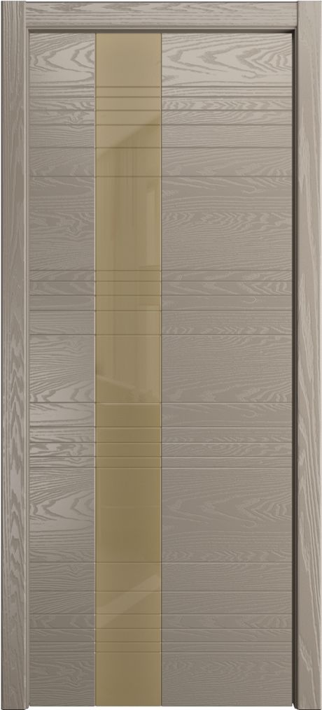 Межкомнатная дверь со стеклом ID-HL Латте Шпон (Мильяна)