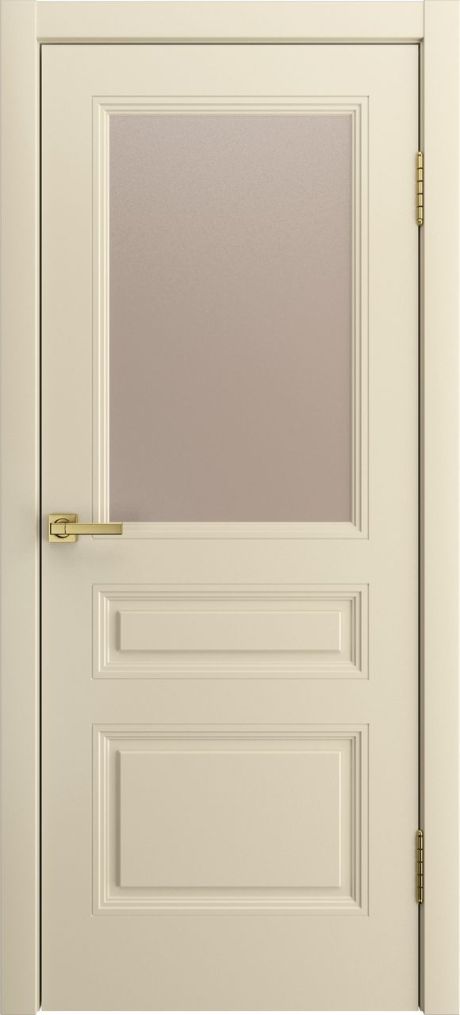 Межкомнатная дверь со стеклом Манхэттен Крем Эмаль (Бипи Дорс)