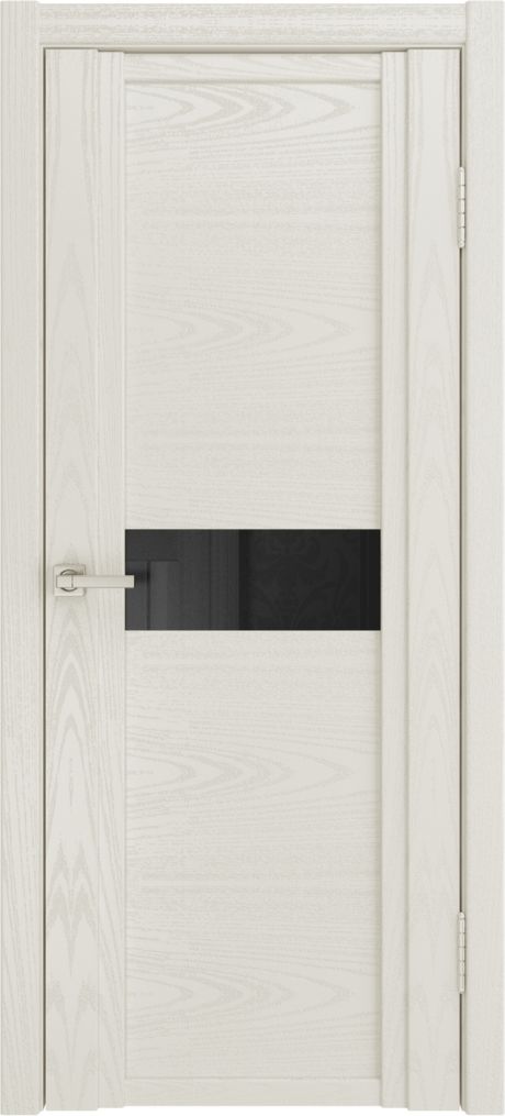 Межкомнатная дверь со стеклом QDO H Бьянко Шпон (Мильяна)