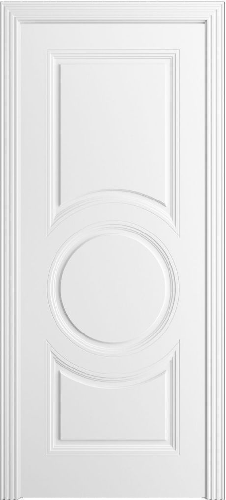 Глухая межкомнатная дверь Адриана-Ф Белоснежный Эмаль (Мильяна)