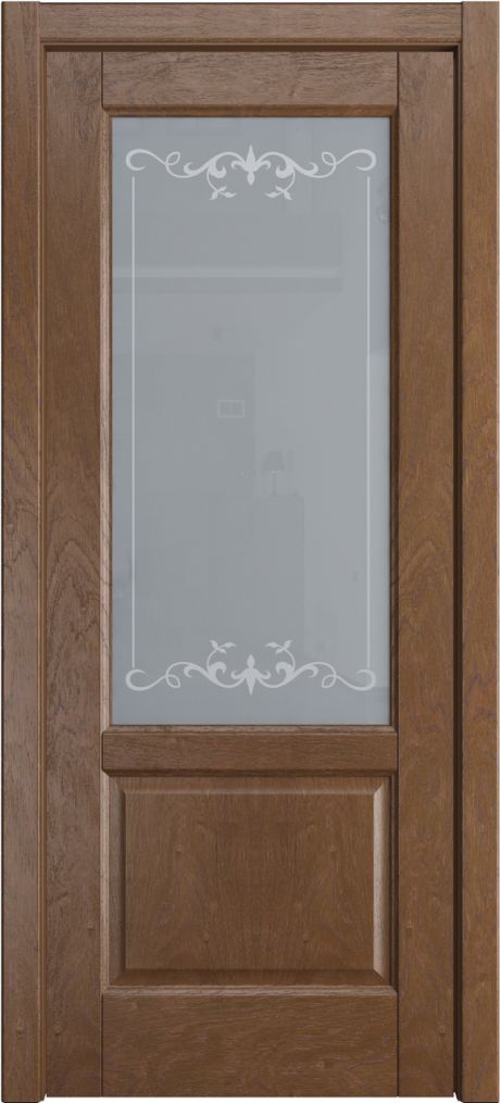Межкомнатная дверь со стеклом Ровена Дуб мокко Шпон (Мильяна)