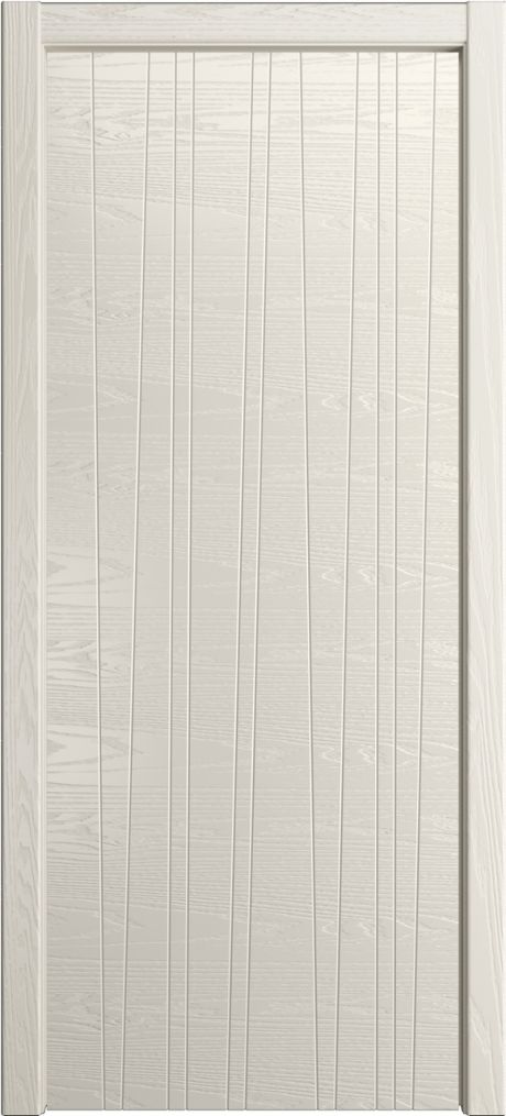 Глухая межкомнатная дверь ID-V Бежевый Шпон (Мильяна)