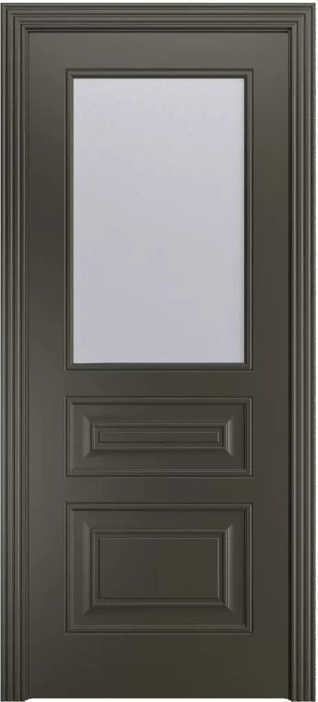 Межкомнатная дверь со стеклом Версаль Ф Гриджио Эмаль (Мильяна)