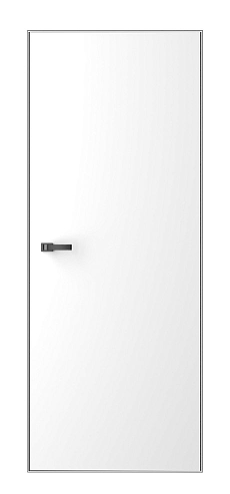 Глухая межкомнатная дверь скрытого монтажа Скрытые двери Серебро AL (ALBERO)
