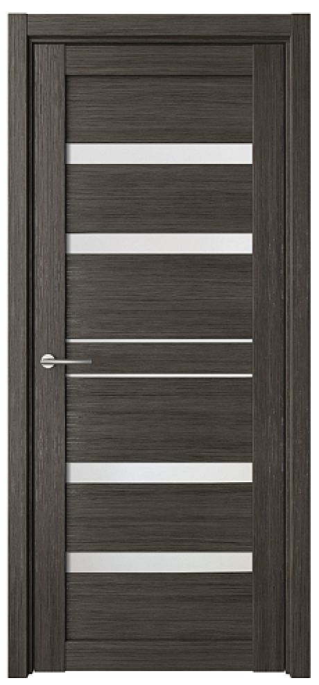 Межкомнатная дверь со стеклом Дрезден Серый кедр Эко-шпон Стекло мателюкс (ALBERO)