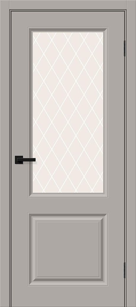 Межкомнатная дверь остекленная Скинни-13 Grey Pro (BRAVO)