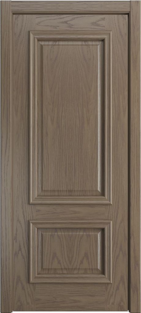 Глухая межкомнатная дверь Бристоль Премиум Грей Шпон (Мильяна)