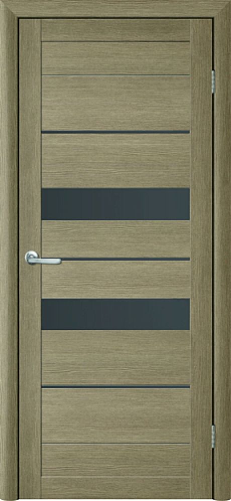 Межкомнатная дверь со стеклом Тренд Т-4 Лиственница латте Eco Tex Стекло графитовое (ALBERO)