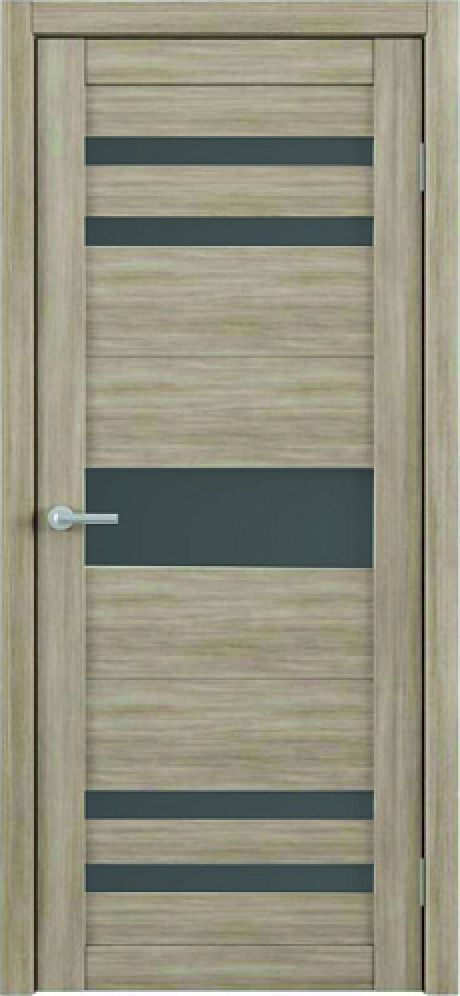 Межкомнатная дверь со стеклом Тренд Т-10 Акация кремовая Eco Tex Стекло графитовое (ALBERO)