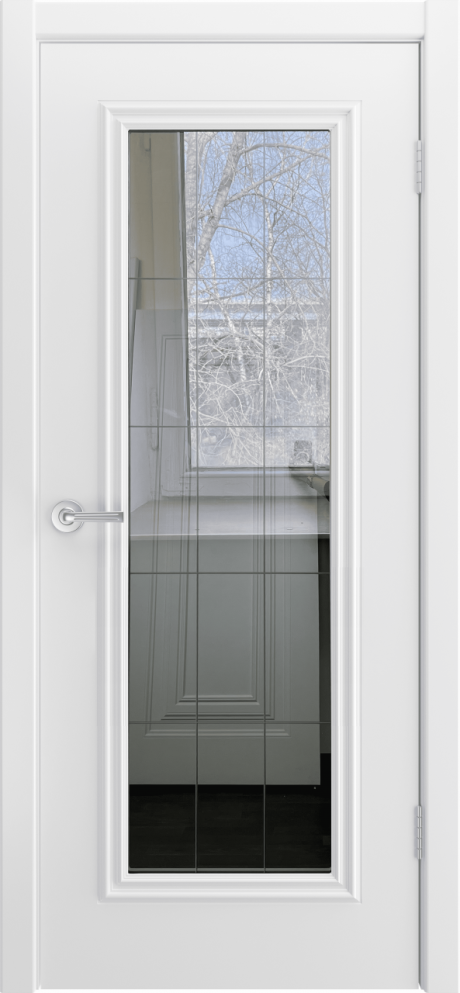 Межкомнатная дверь со стеклом Турин-1 Белый Эмаль (Шейл Дорс)