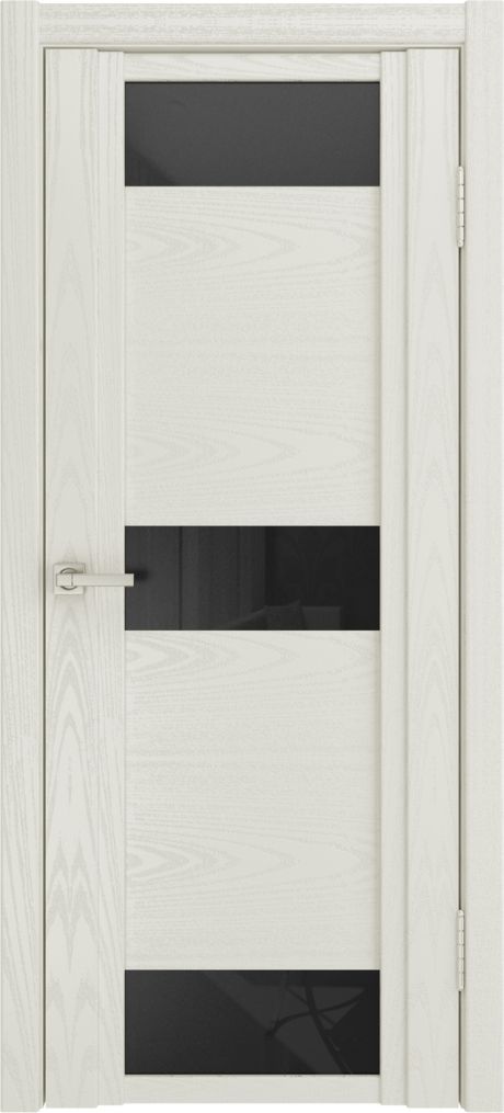 Межкомнатная дверь со стеклом QDO R Бьянко Шпон (Мильяна)
