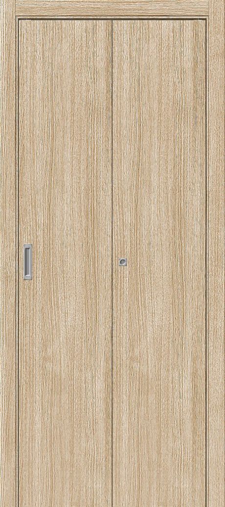 Складная межкомнатная дверь глухая Гост-0 Л-21 (БелДуб) (BRAVO)