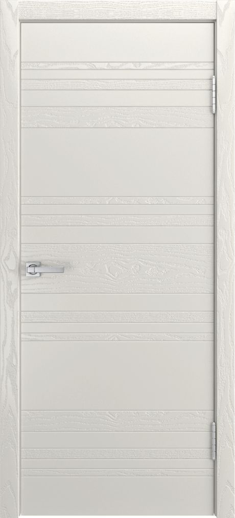 Глухая межкомнатная дверь ID-E Белоснежный Шпон (Мильяна)