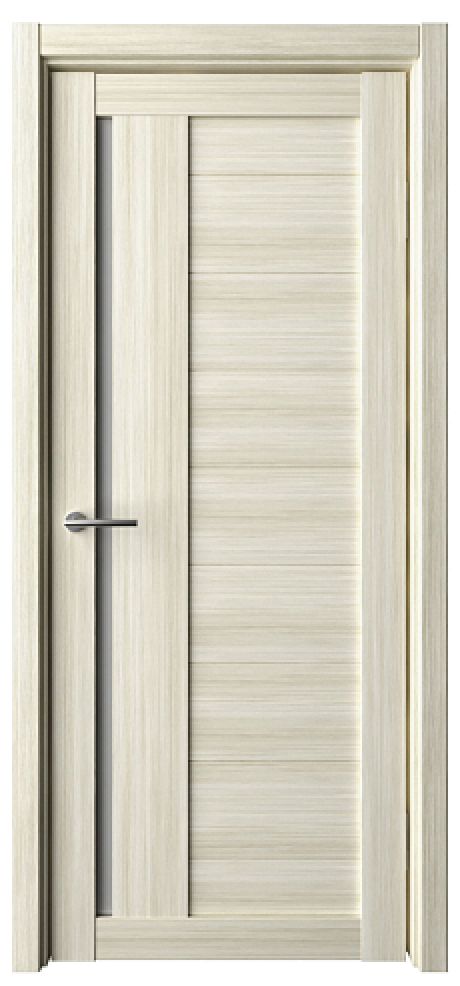 Межкомнатная дверь со стеклом Валенсия Белый кипарис Эко-шпон Стекло мателюкс (ALBERO)