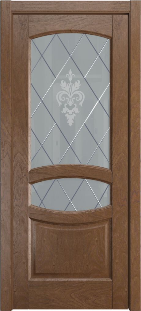 Межкомнатная дверь со стеклом София Дуб мокко Шпон (Мильяна)