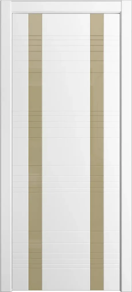 Межкомнатная дверь со стеклом ID-D Белоснежный Эмаль (Мильяна)