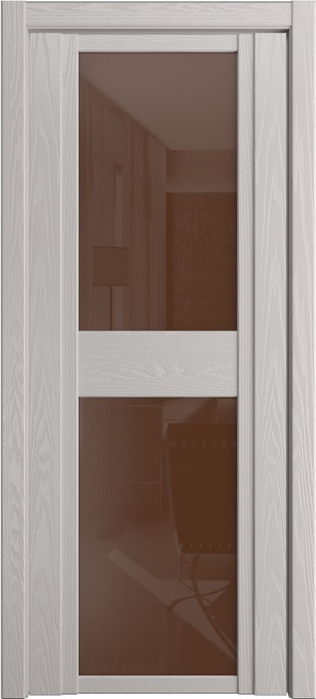 Межкомнатная дверь со стеклом QDO D Агат Шпон (Мильяна)