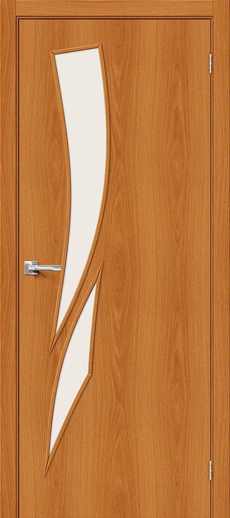 Межкомнатная дверь остекленная 8С Л-12 (МиланОрех) (BRAVO)