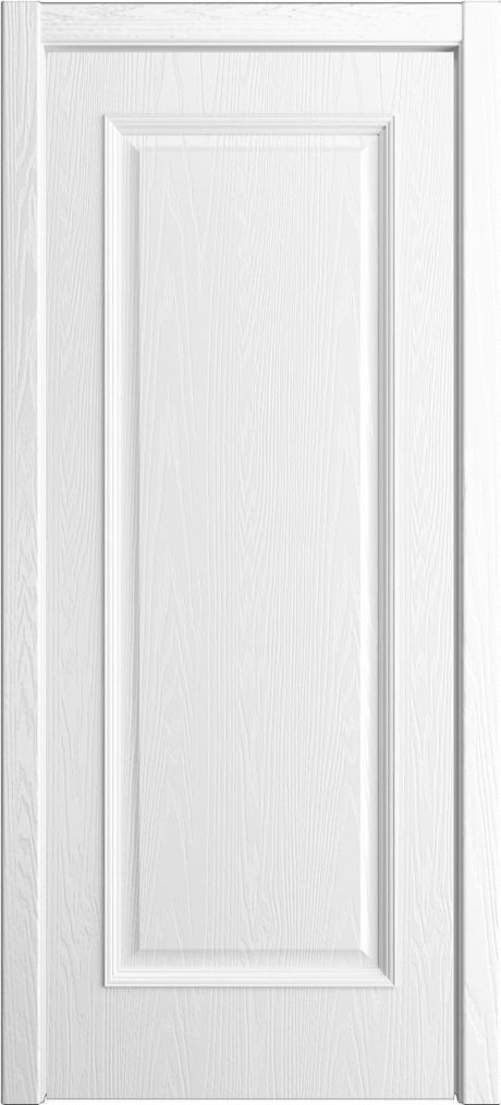 Глухая межкомнатная дверь Палермо Белоснежный Шпон (Мильяна)