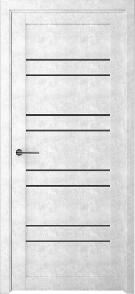 Межкомнатная дверь со стеклом Дублин Светлый Бетон Стекло графитовое (ALBERO)