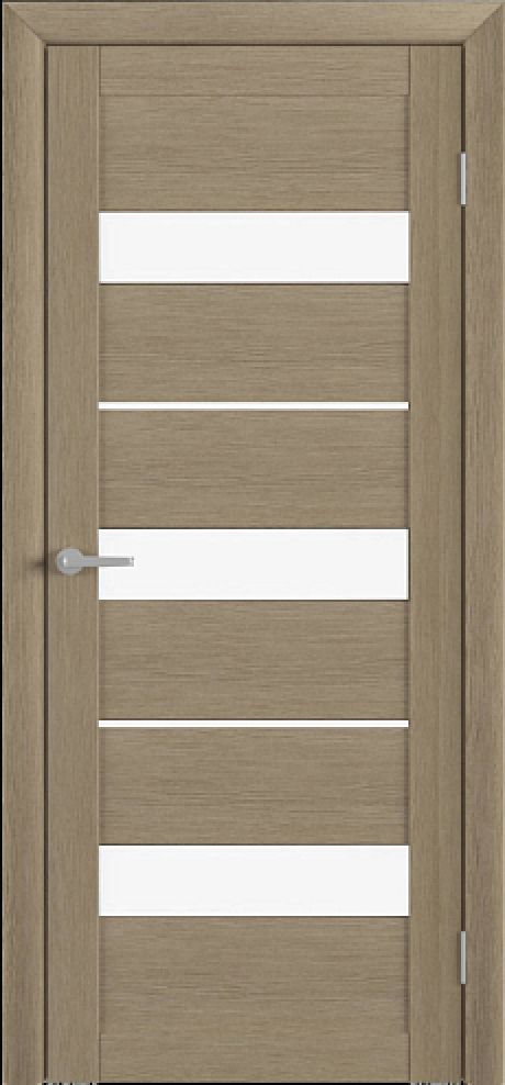 Межкомнатная дверь со стеклом Тренд Т-7 Лиственница латте Eco Tex Стекло белое (ALBERO)