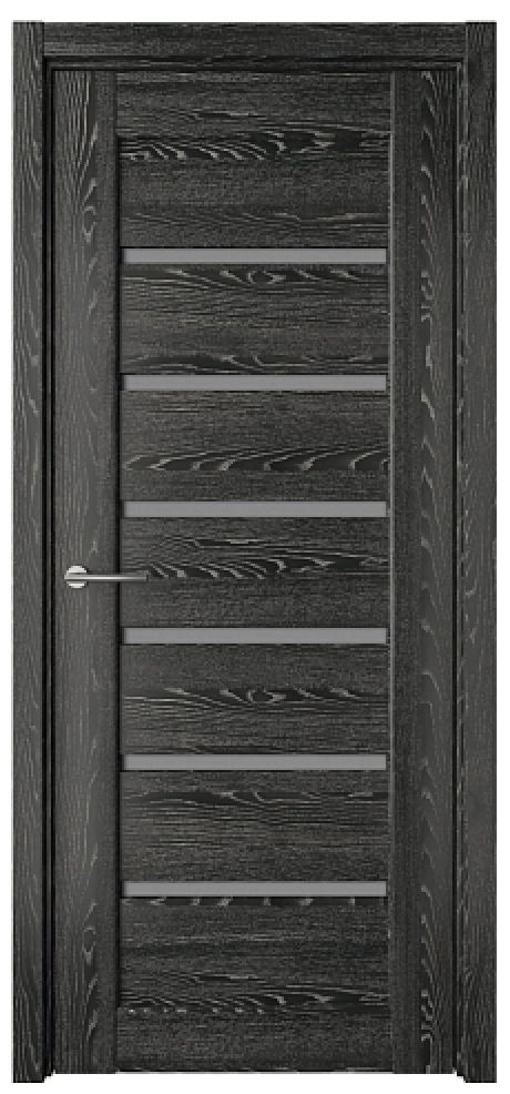 Межкомнатная дверь со стеклом Мальта Черное дерево CPL TL Стекло графитовое (ALBERO)