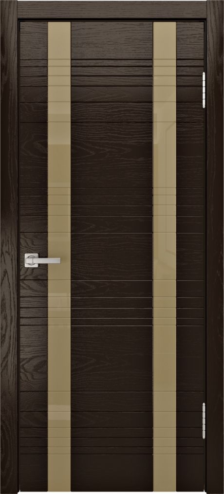 Межкомнатная дверь со стеклом ID-D Темный шоколад Шпон (Мильяна)