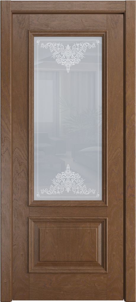 Межкомнатная дверь со стеклом Лондон Дуб мокко Шпон (Бипи Дорс)