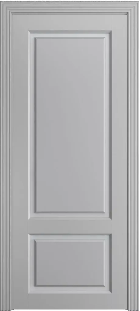 Межкомнатная дверь со стеклом Мадрид Светло серая Эмаль (Шейл Дорс)