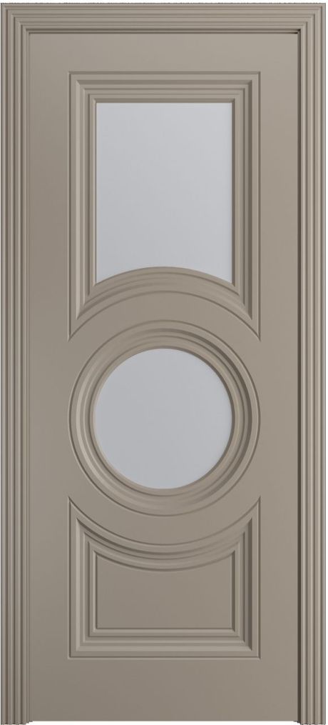 Межкомнатная дверь со стеклом Адриана-Ф Премиум Латте Эмаль (Мильяна)