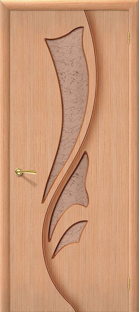 Межкомнатная дверь остекленная Эксклюзив Ф-05 (Дуб) (BRAVO)