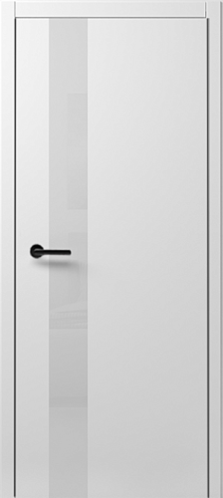 Межкомнатная дверь со стеклом Status G Белый Эмаль Стекло белое (ALBERO)