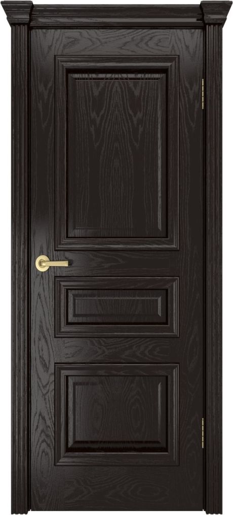 Глухая межкомнатная дверь Бристоль Сити Темный шоколад Шпон (Мильяна)