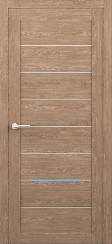 Межкомнатная дверь со стеклом Сеул Натуральный дуб Эко-шпон Стекло мателюкс (ALBERO)