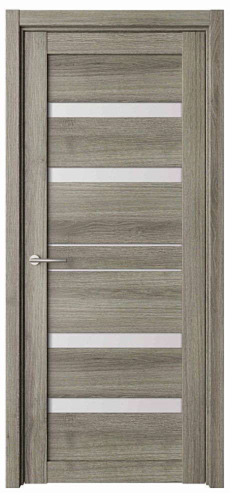 Межкомнатная дверь со стеклом Дрезден Пепельный ясень Эко-шпон Стекло белое (ALBERO)
