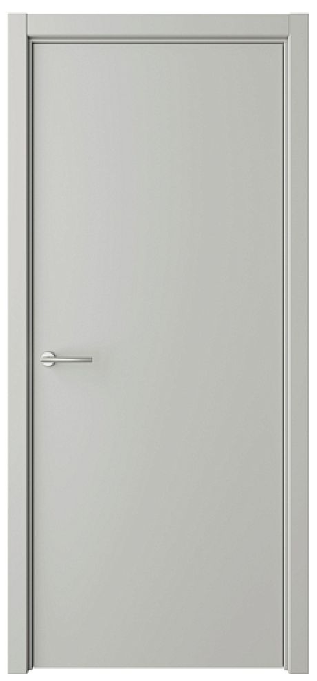 Глухая межкомнатная дверь Геометрия-1 Серый Эмаль (ALBERO)