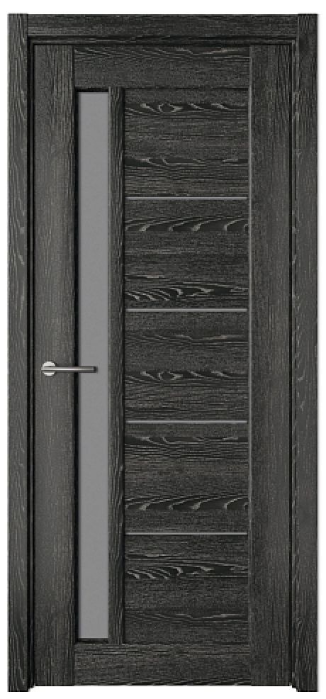 Межкомнатная дверь со стеклом Мехико ширина 80 см Черное дерево CPL TL (ALBERO)