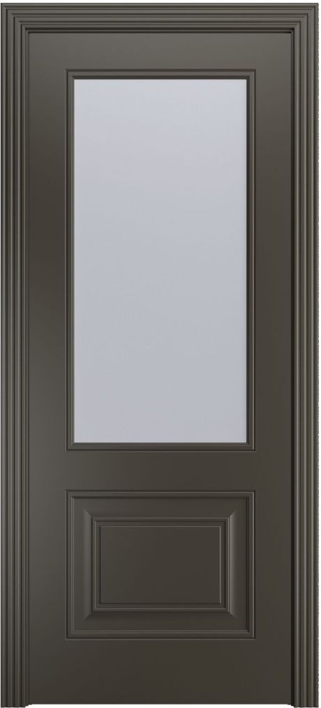 Межкомнатная дверь со стеклом Версаль-1Ф Гриджио Эмаль (Мильяна)