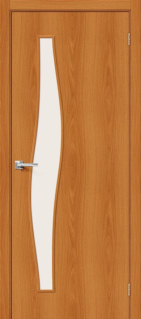 Межкомнатная дверь остекленная 6С Л-12 (МиланОрех) (BRAVO)
