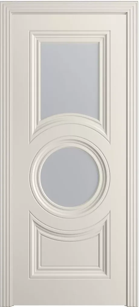 Межкомнатная дверь со стеклом Адриана-Ф Премиум Бежевый Эмаль (Мильяна)