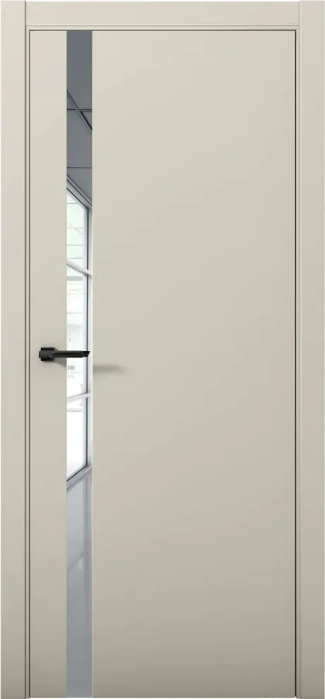 Межкомнатная дверь с зеркалом ESTETICA 07 Силк грей ABS кромка Кромка (Brandoors)