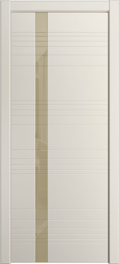 Межкомнатная дверь со стеклом ID-H Бежевый Эмаль (Мильяна)