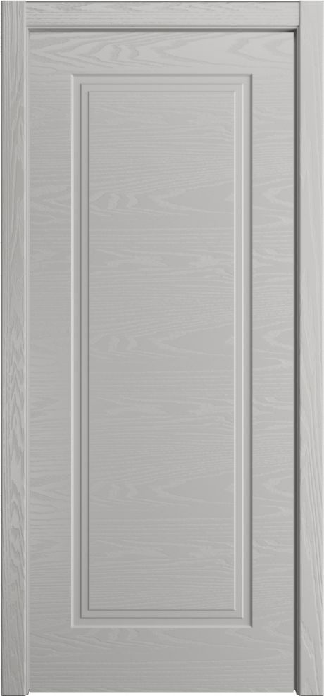 Глухая межкомнатная дверь ID-Челси 1 Грей Шпон (Мильяна)