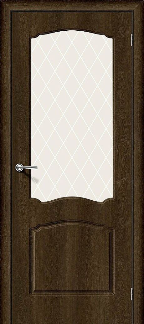 Межкомнатная дверь остекленная Альфа-2 Dark Barnwood (BRAVO)