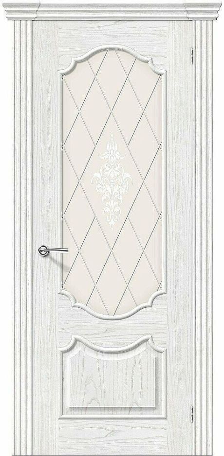 Межкомнатная дверь остекленная Париж Elit Т-23 (Жемчуг) (BRAVO)