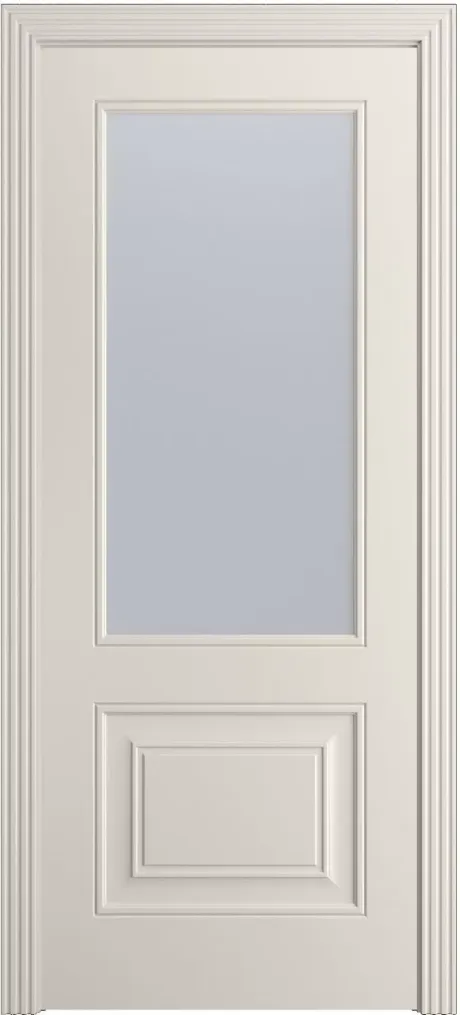 Межкомнатная дверь со стеклом Версаль-1Ф Бежевый Эмаль (Мильяна)