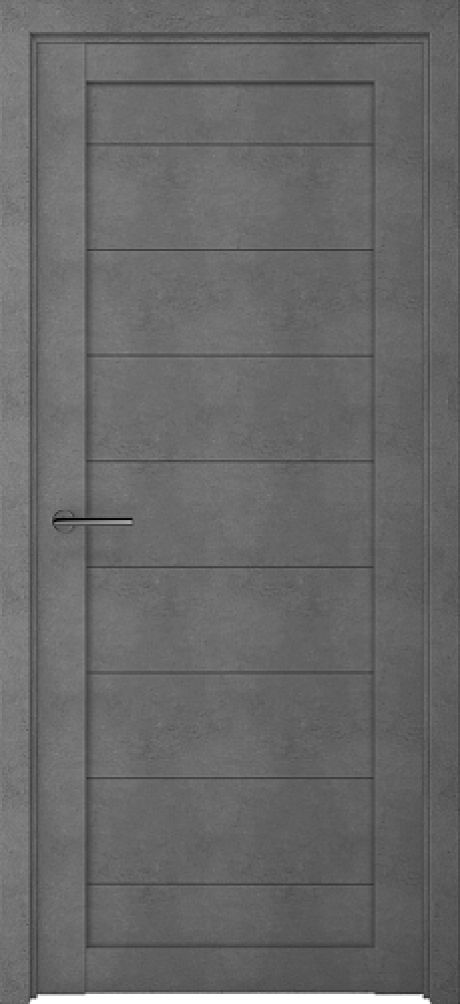 Глухая межкомнатная дверь Мюнхен ширина 60 см Темный Бетон (ALBERO)
