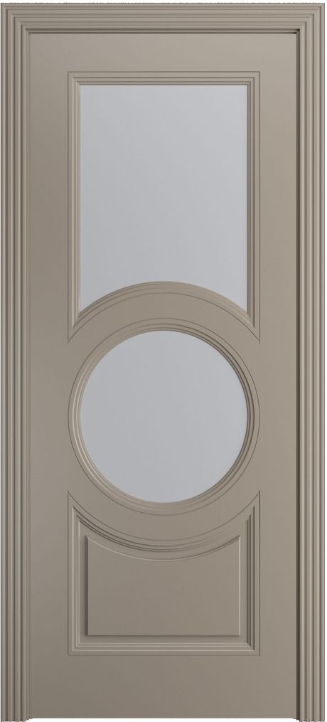 Межкомнатная дверь со стеклом Адриана-Ф Латте Эмаль (Мильяна)