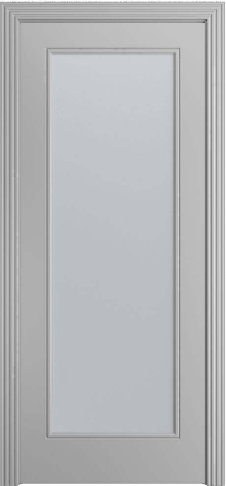 Межкомнатная дверь со стеклом Версаль-Ф Светло серая Эмаль (Мильяна)