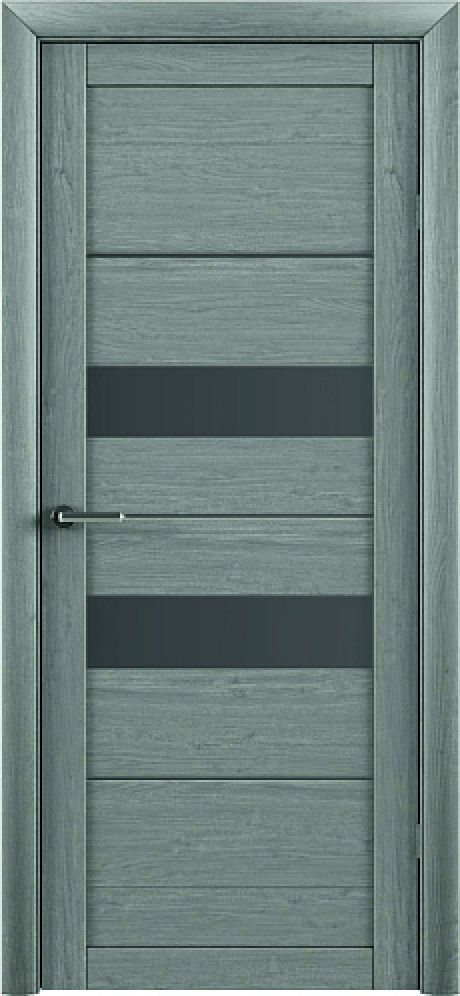 Межкомнатная дверь со стеклом Тренд Т-4 Ясень дымчатый Eco Tex Стекло графитовое (ALBERO)